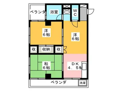 リフォルテほづみ(3DK/3階)の間取り写真