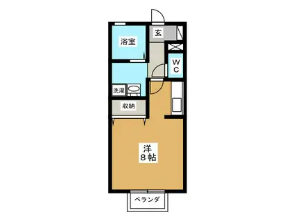 サンガーデンシミズ C(ワンルーム/1階)の間取り写真