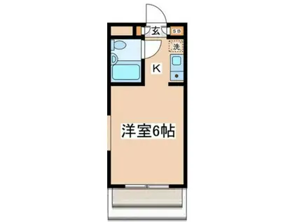 メゾン多摩(1K/4階)の間取り写真