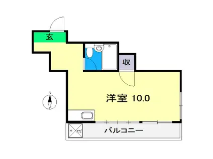 シャトーKOCHIIII(ワンルーム/1階)の間取り写真