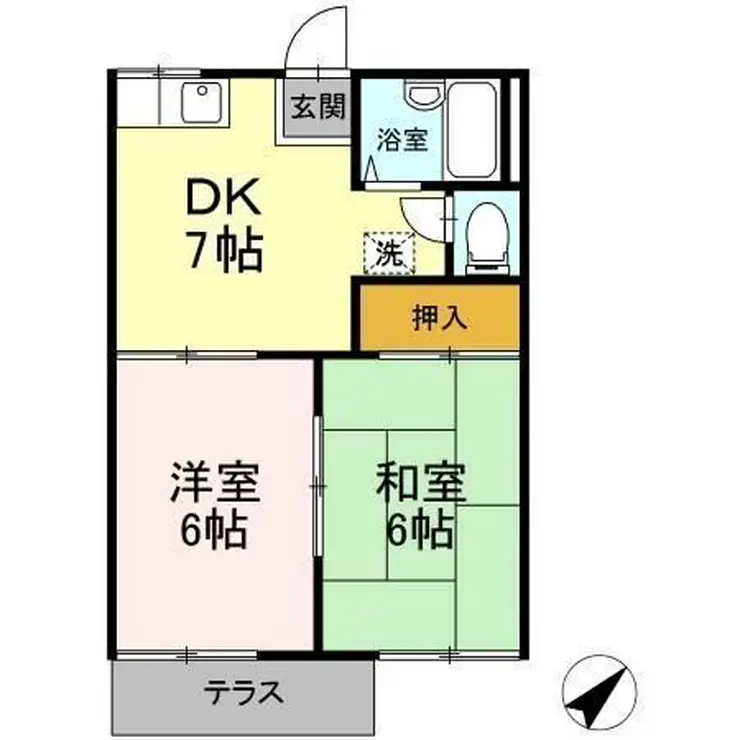 東宮前ハイツ 1階階 間取り