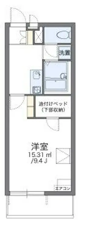 レオパレスあおば 1階階 間取り