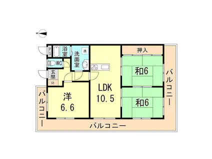 WITH赤羽(3LDK/2階)の間取り写真
