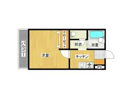 メゾン・ド・ソニヤ(1K/1階)の間取り写真