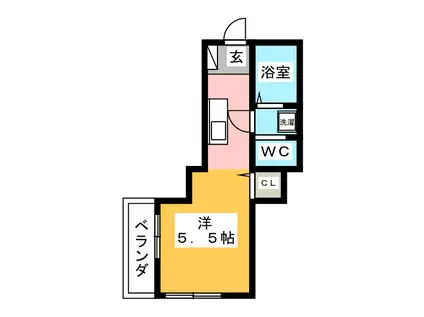 プランドール新横浜(ワンルーム/2階)の間取り写真