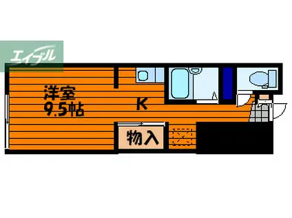 レアル南方II(1K/1階)の間取り写真