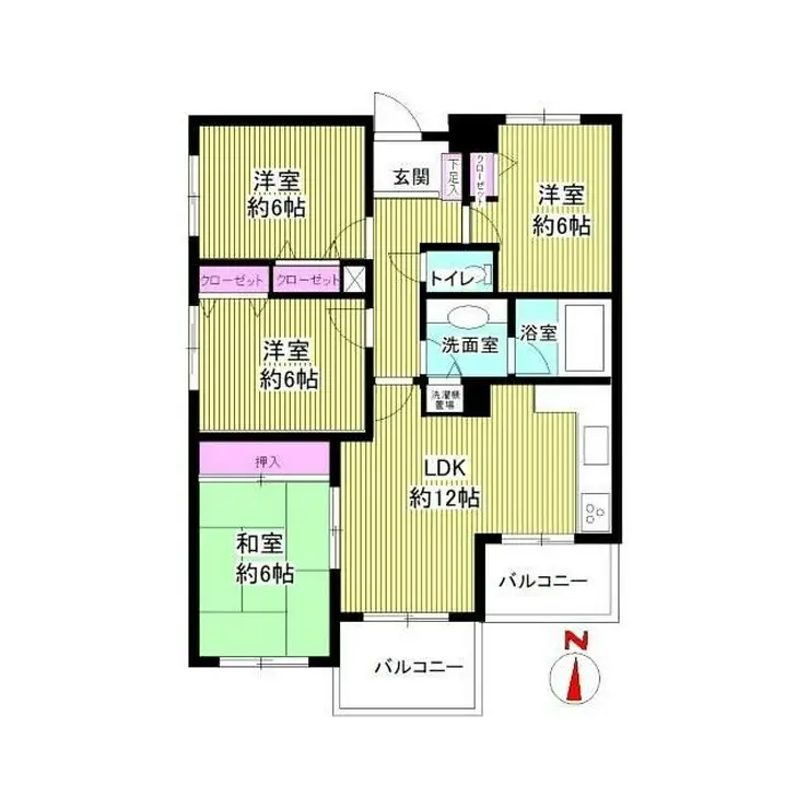 パークサイド野川公園 2階階 間取り