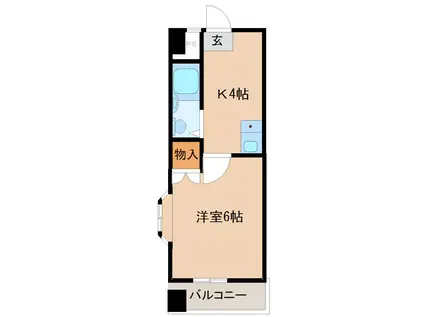 シャルムL21(1K/1階)の間取り写真