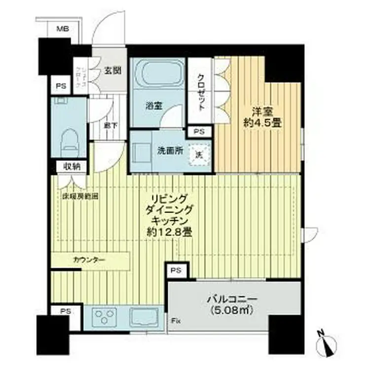 アデニウム東京八丁堀 8階階 間取り
