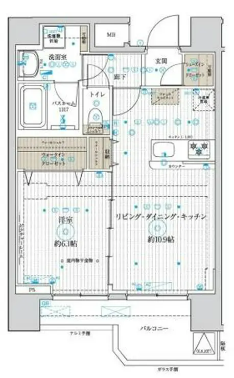ベルグレード浅草 5階階 間取り