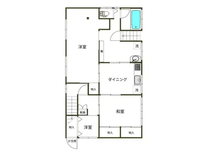 ラーデン中央町(3DK/2階)の間取り写真