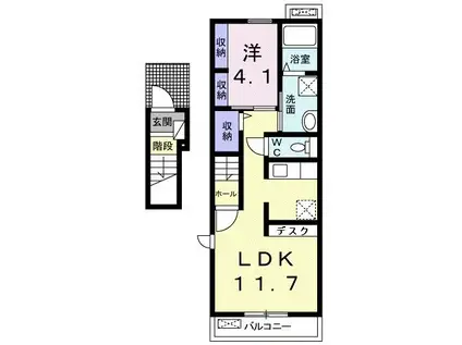 シトラスガーデン(1LDK/2階)の間取り写真