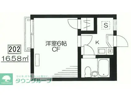 フィガロ館(1K/2階)の間取り写真