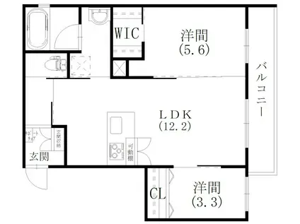 リライフ神立(2LDK/2階)の間取り写真