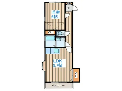 グランシエル(1LDK/2階)の間取り写真