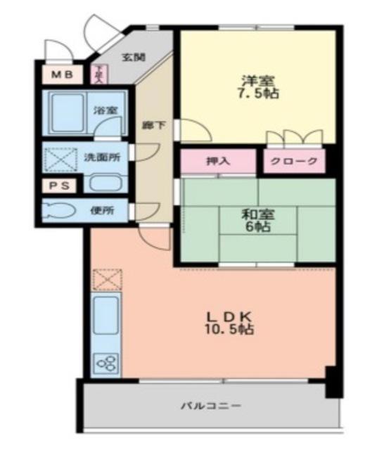 NFプラザ(2LDK/6階)の間取り写真