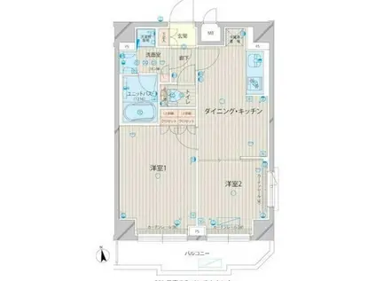 ルーブル上板橋(2DK/2階)の間取り写真