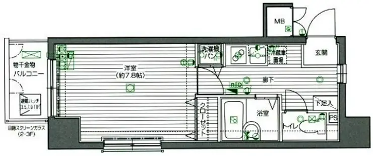 グランド・ガーラ渋谷 2階階 間取り