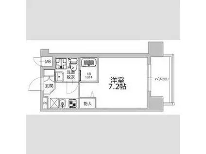 TOYOTOMI STAY PREMIUM 難波桜川(1K/2階)の間取り写真