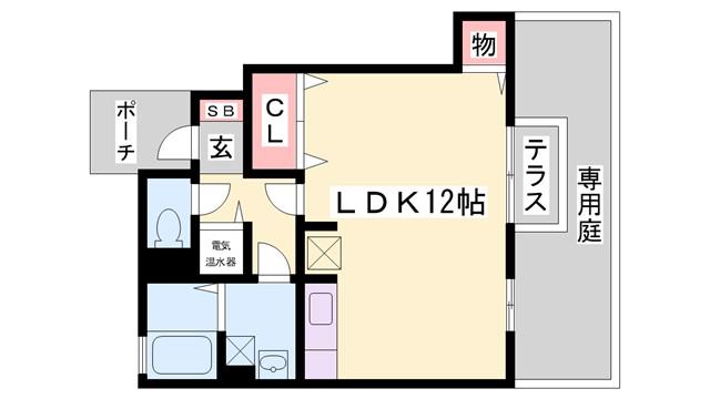 ロイヤルメゾンマエダ(ワンルーム/1階)の間取り写真