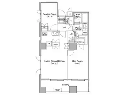 コンフォリア東池袋ウエスト(2LDK/9階)の間取り写真