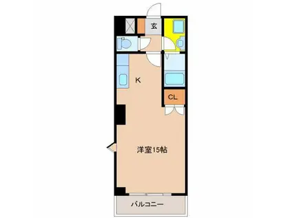 シャンテ恒久(ワンルーム/4階)の間取り写真