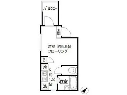 MELDIA梅田(1K/3階)の間取り写真