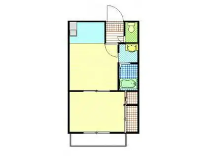 ビバセキスイB(2K/1階)の間取り写真