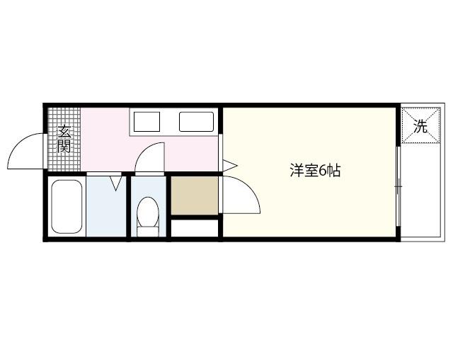 RESTA KAITA(1K/1階)の間取り写真