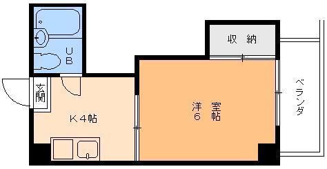 丸の内ハイツ(1K/3階)の間取り写真
