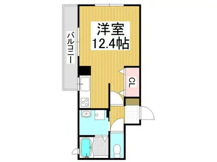 サニーコート巾上(ワンルーム/1階)の間取り写真