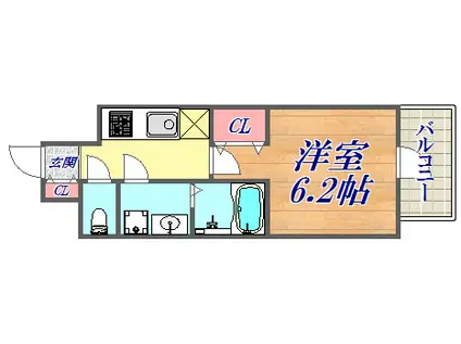 エスリードザ・ランドマーク神戸(1K/5階)の間取り写真