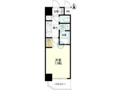 LANTANA GARDEN(1K/4階)の間取り写真