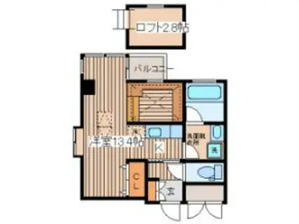 ルネスフォレスト(ワンルーム/3階)の間取り写真