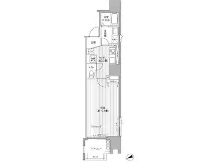 アクシス池袋(1K/13階)の間取り写真