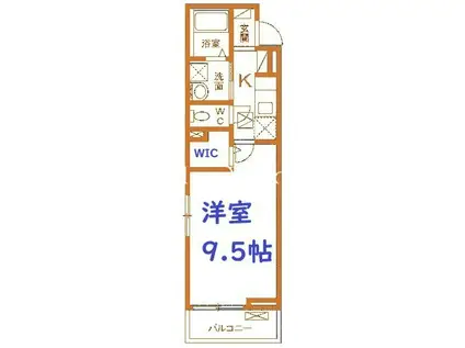 ルミナス ショア(1K/1階)の間取り写真