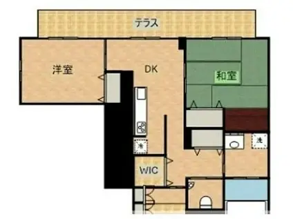 メイプル・コート(2DK/1階)の間取り写真