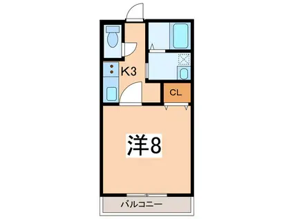 COZY HOUSE RYU(1K/2階)の間取り写真