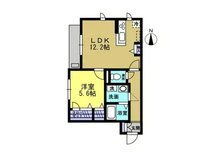 PLATANUS(1LDK/3階)の間取り写真