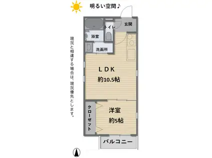 GRANDE N(1LDK/1階)の間取り写真