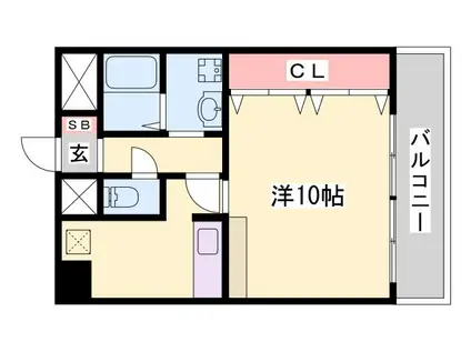 東今宿中村コーポI(1K/4階)の間取り写真