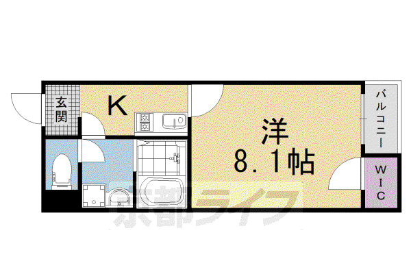 レオネクスト宇多野(1K/1階)の間取り写真