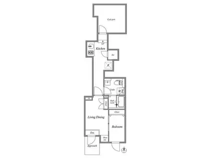 ルクレ目白西坂(2SK/2階)の間取り写真