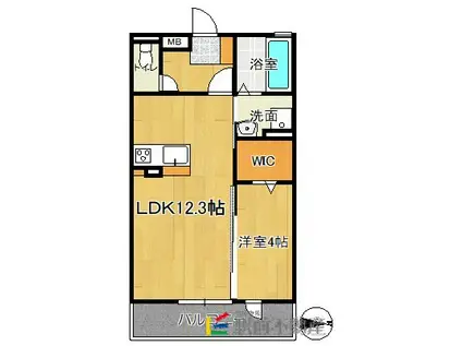 A-BRIGHT(1LDK/3階)の間取り写真