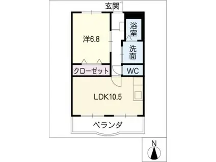 エクセレンスM(1LDK/3階)の間取り写真