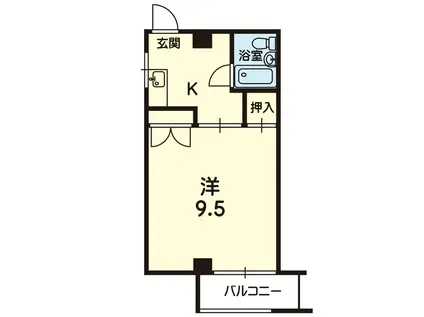 大阿蘇ハイツ(1K/2階)の間取り写真