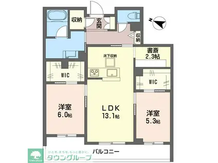 セントリビエ南平(2LDK/3階)の間取り写真