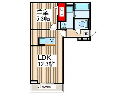 セドール本町(1LDK/2階)の間取り写真