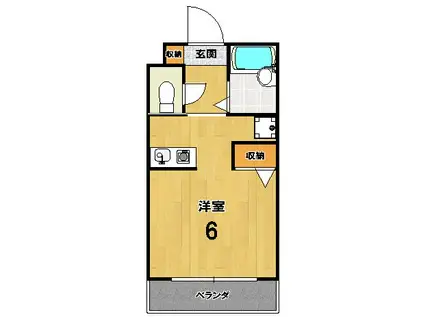 ハイメディア21(ワンルーム/2階)の間取り写真