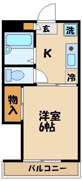 カーサベルデ(1K/2階)の間取り写真